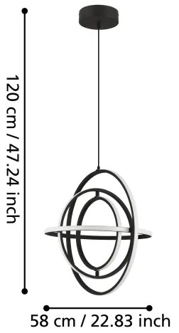 Eglo 39893 - LED Csillár zsinóron RETORNIO LED/44W/230V