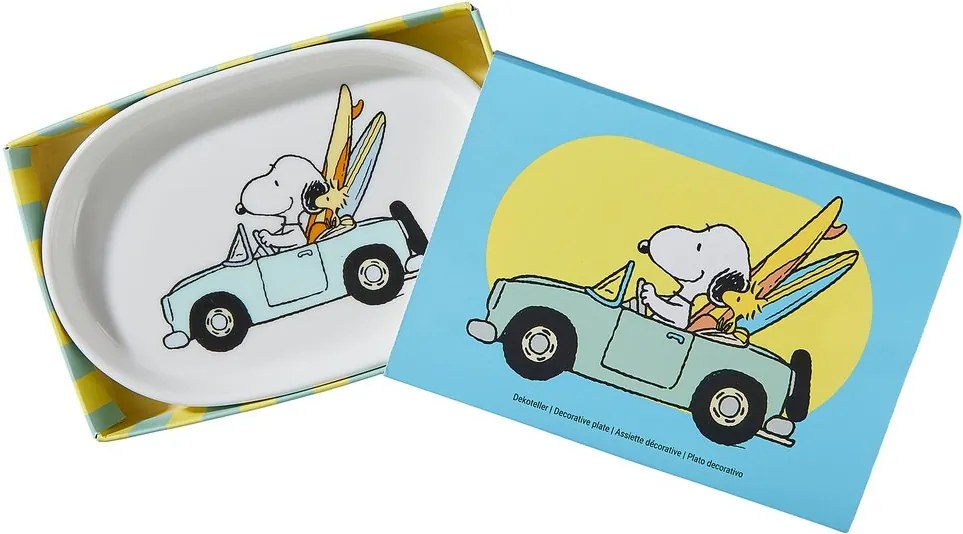 PEANUTS ovális tálka , Snoopy szörf