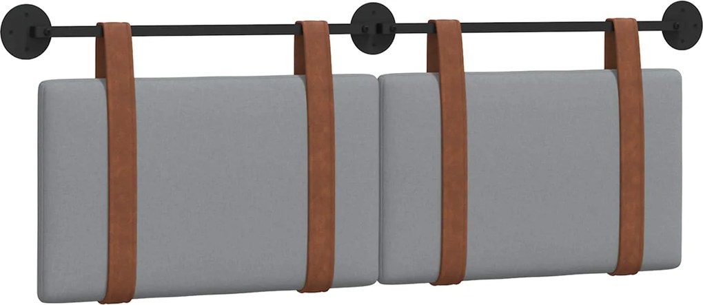 vidaXL Fali Fejtámla Egyszínű Világosszürke 120 x 40 cm Faanyag