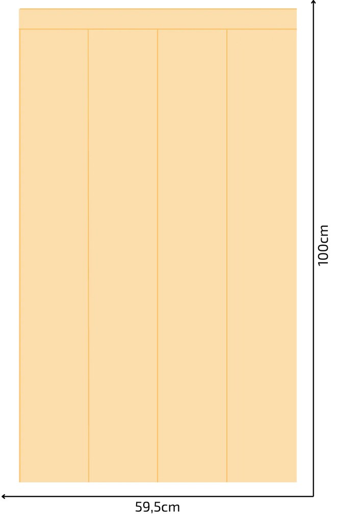 PIPPER. Textil öntapadó tapéta - Egy téglalap - Sárga szín Méret: 100cm, Szín: Sápadt