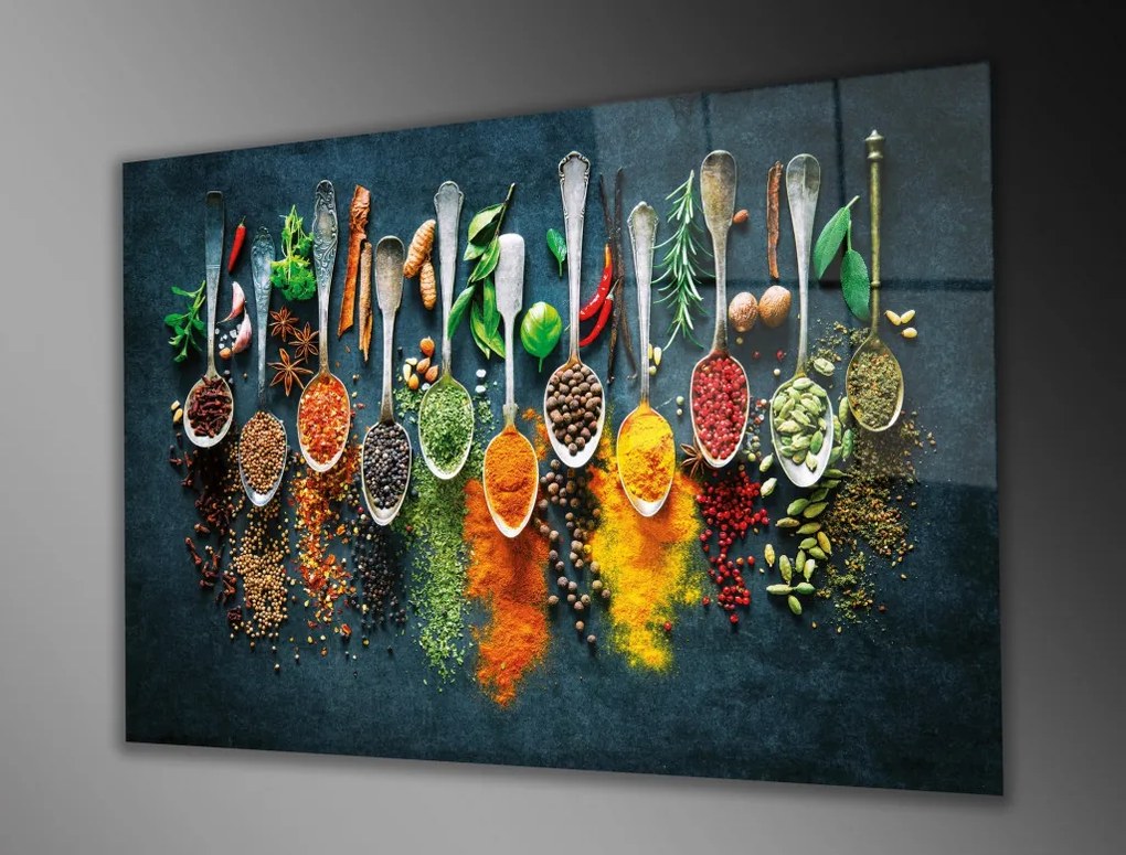 0464 edzett üvegkép, 46 x 72 cm