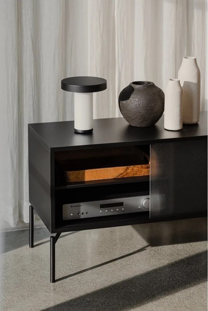 Fekete TV-állvány 160x60x42 cm Met – noo.ma