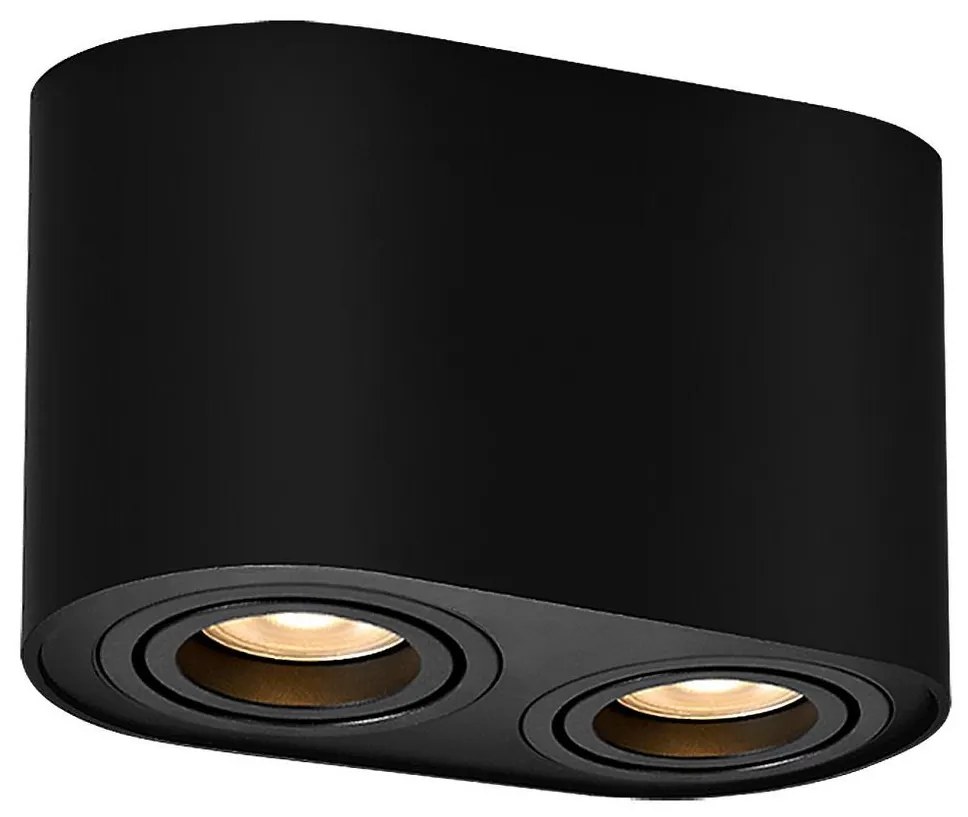 Rabalux Rabalux 2051 - Spotlámpa KOBALD 2xGU10/42W/230V fekete RL2051