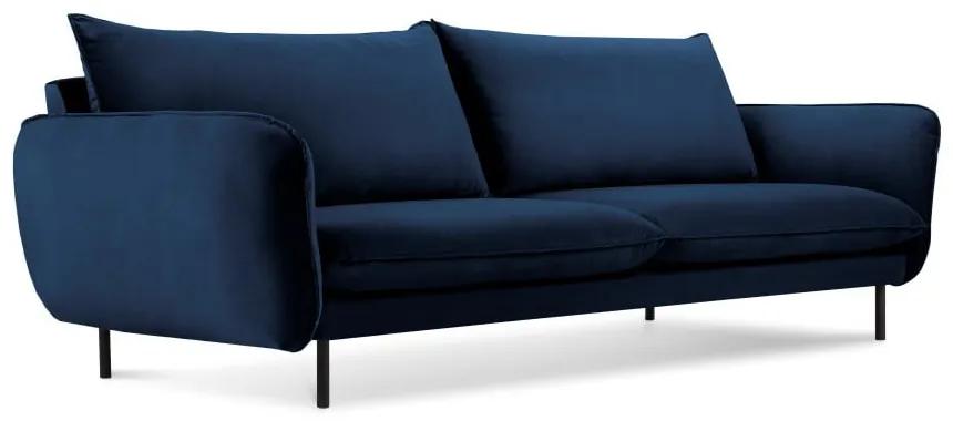Vienna kék bársonykanapé, 230 cm - Cosmopolitan Design