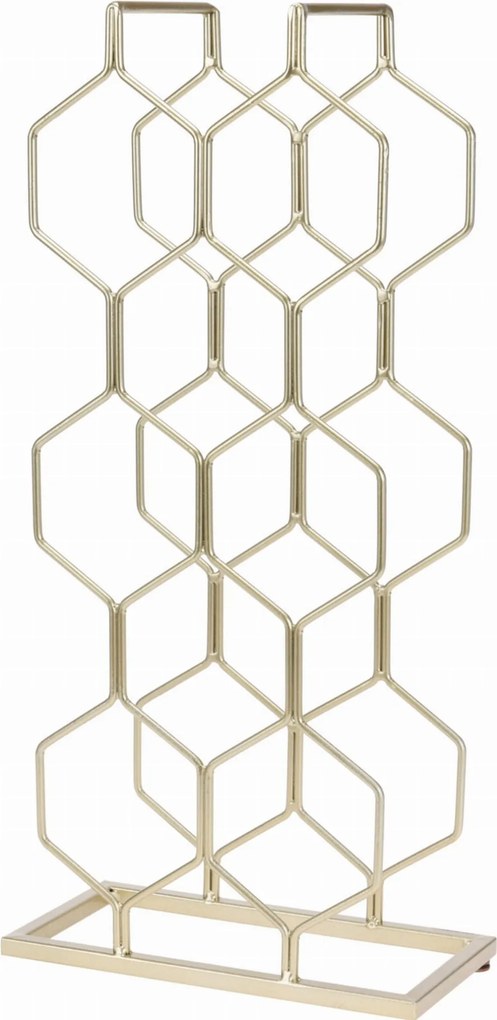 Arany színű fém bortartó állvány 8 palack számára