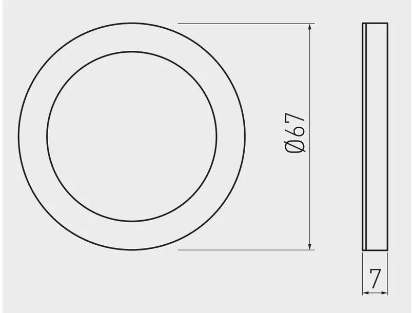 LED Lámpatest, CASTELLO meleg fehér, 67mm, felületre szerelhető, 12V, 180lm, 2,8W, kábellel, csatlakozóval, érintő kapcsolóval
