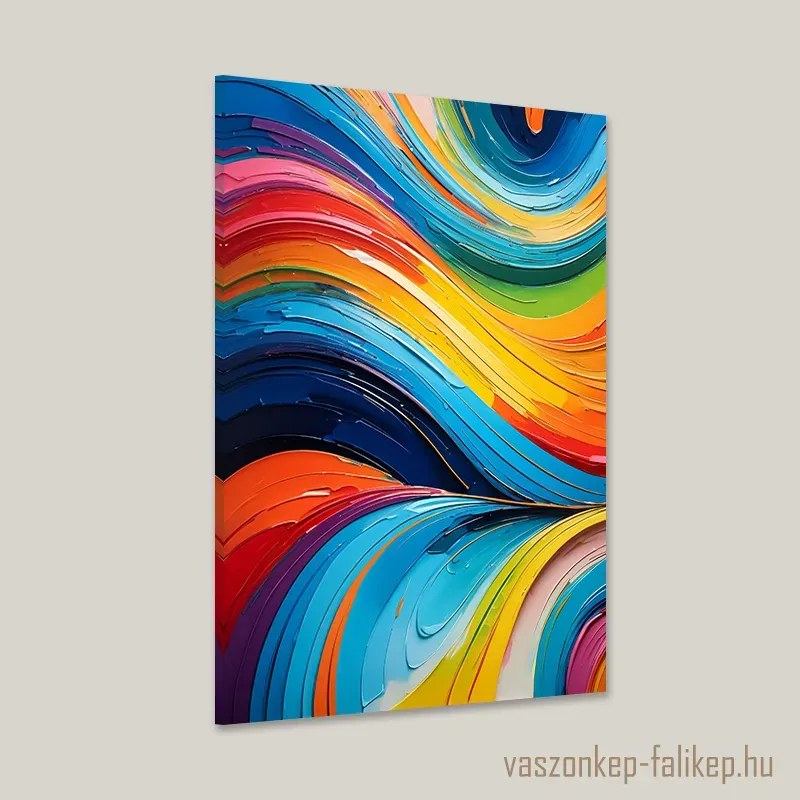 Színes ecsetvonások 1 – Prémium vászonkép modern enteriőrbe 40x60cm