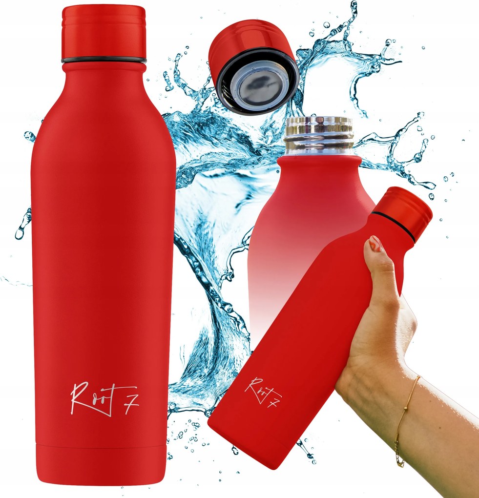 Termosz Palack Rozsdamentes Acél Utazó Vízhez 500ml Root7