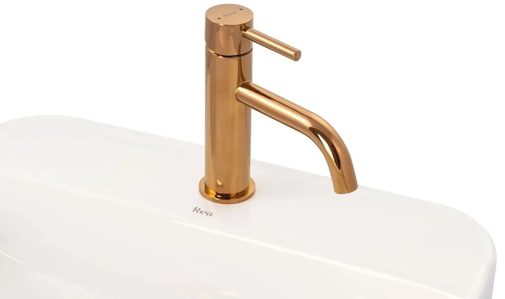 Rea Lungo rose gold fürdőszobai mosdó csaptelep