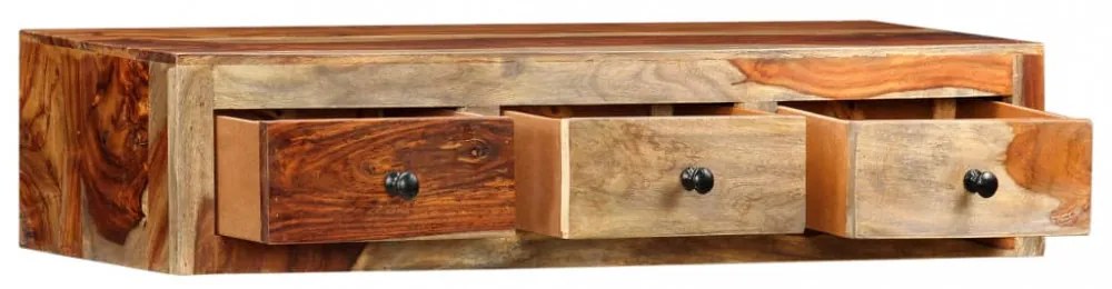 tömör akácfából fali tálalóasztal 100 x 25 x 20 cm