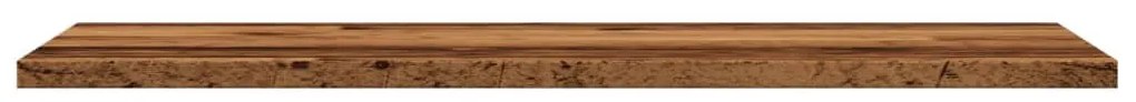 4 db antik fa színű szerelt fa fali polc 60 x 30 x 1,5 cm
