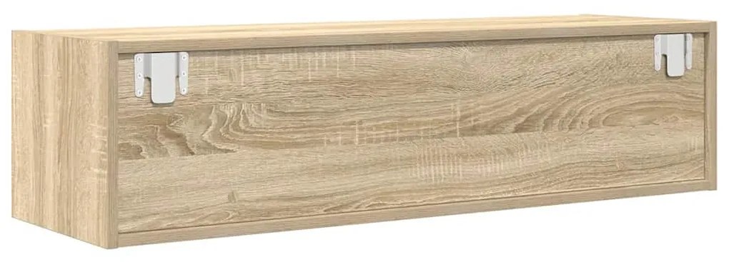 sonoma tölgy színű szerelt fa TV-szekrény 100x31x25,5cm