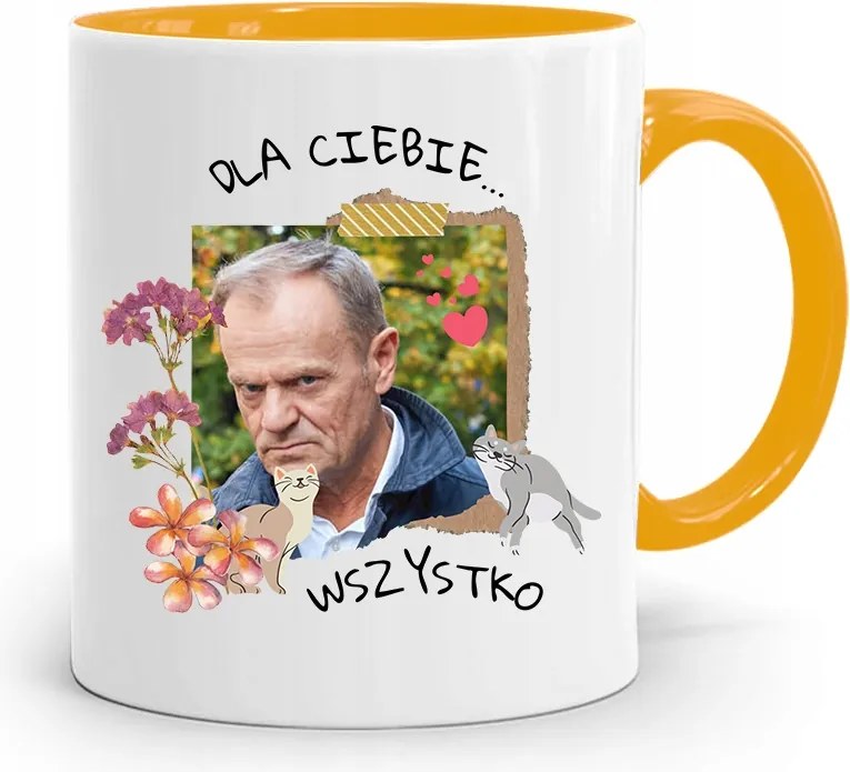 Bögre Sárga Donald Tusk Po Platform Ajándék