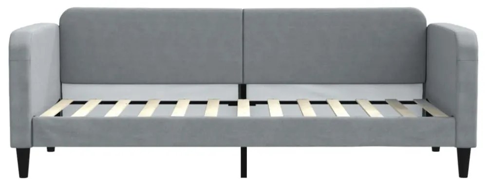 világosszürke szövet kanapéágy keret 80 x 200 cm