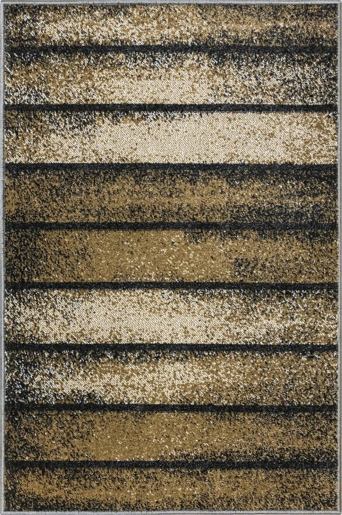 Szőnyeg Bézs Krém Puha Csíkos Deszka Rainbow Nappaliba 80x250 cm