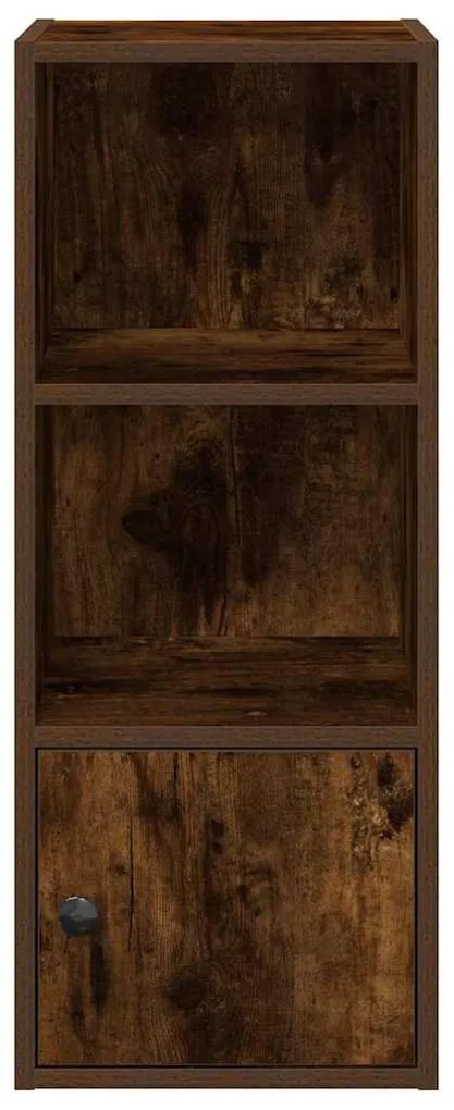 füstös tölgy színű szerelt fa könyvszekrény 31x24x77 cm