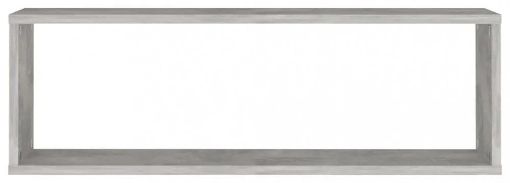 4 db betonszürke szerelt fa fali kockapolc 80 x 15 x 26,5 cm