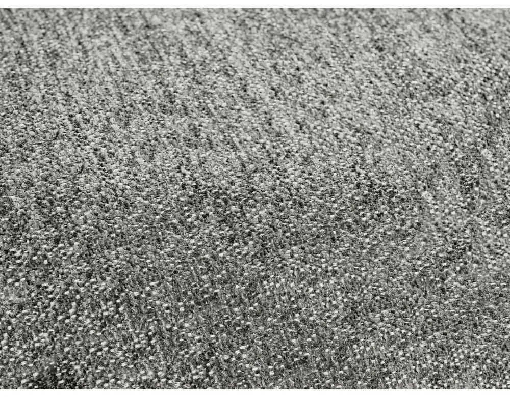 Sötétszürke zsenília kinyitható-tárolóhelyes sarokkanapé (bal oldali-U alakú) Everest – Bobochic Paris