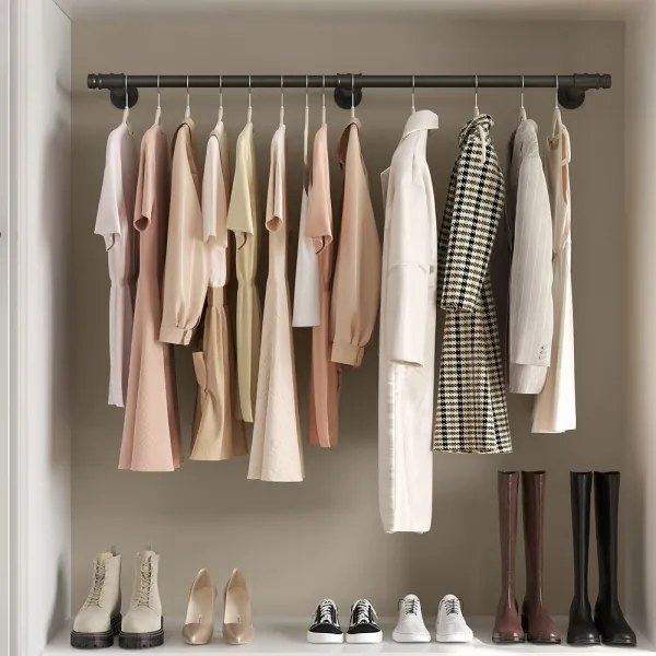 Falra szerelhető vállfatartó LINEA, fekete