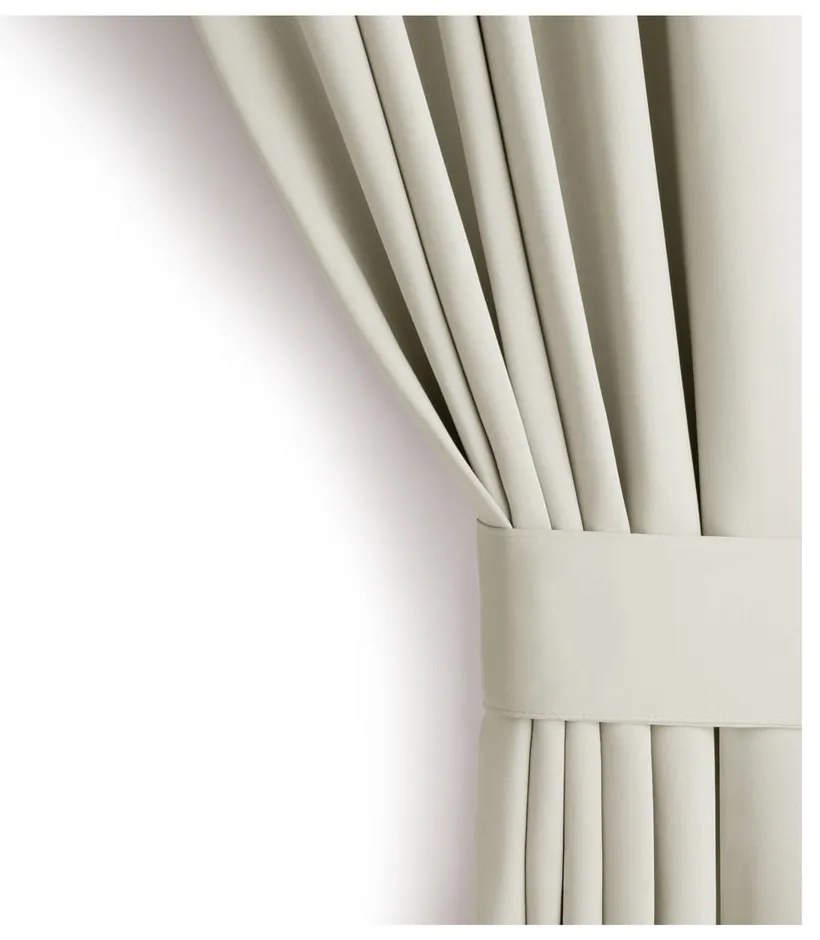 Krémszínű sötétítő termo függöny 140x245 cm Pleat – Restilo