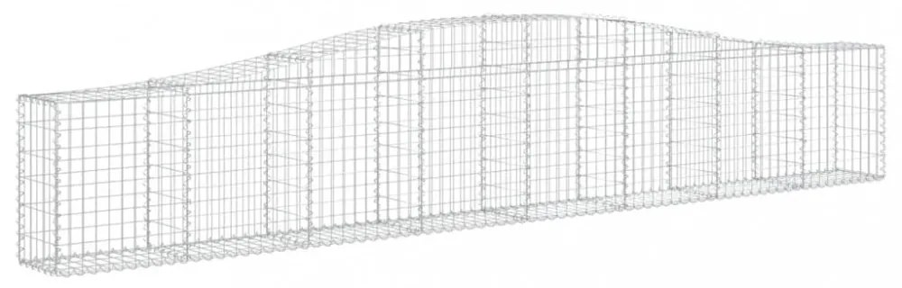7 db íves horganyzott vas gabion kosár 400x30x60/80 cm