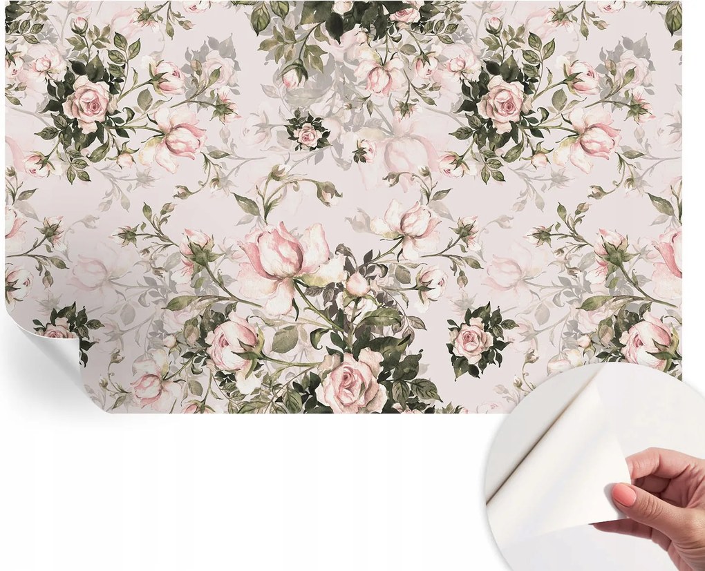 Öntapadós tapéta Divatos 3D fali ragasztóval Virágmintás 416x254 cm