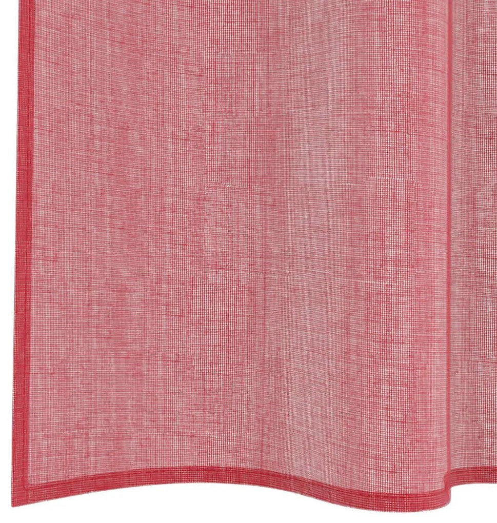 2 db borvörös fátyolfüggönyök hurokkal 140x260 cm
