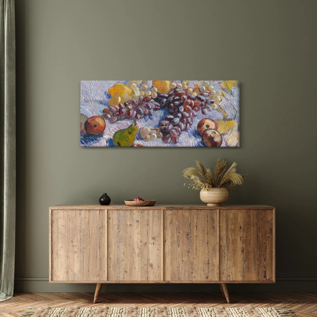 Kép - Vincent van Gogh, Grapes, Lemons, Pears, and Apples, reprodukciók (120x50 cm)