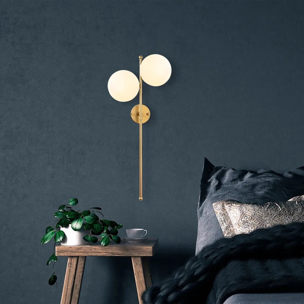 Aranyszínű fali lámpa Fazli – Opviq lights