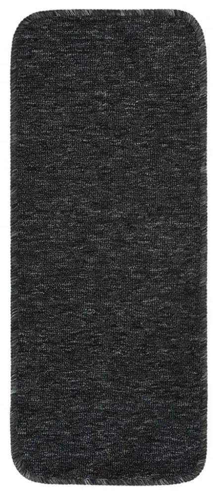 15 db antracit négyszögű csúszásmentes lépcsőszőnyeg 60 x 25 cm