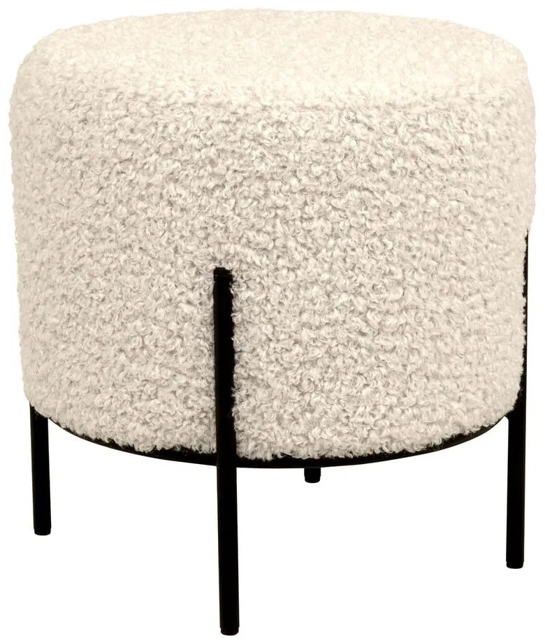 Krémszínű műszőrme puff Alford – House Nordic