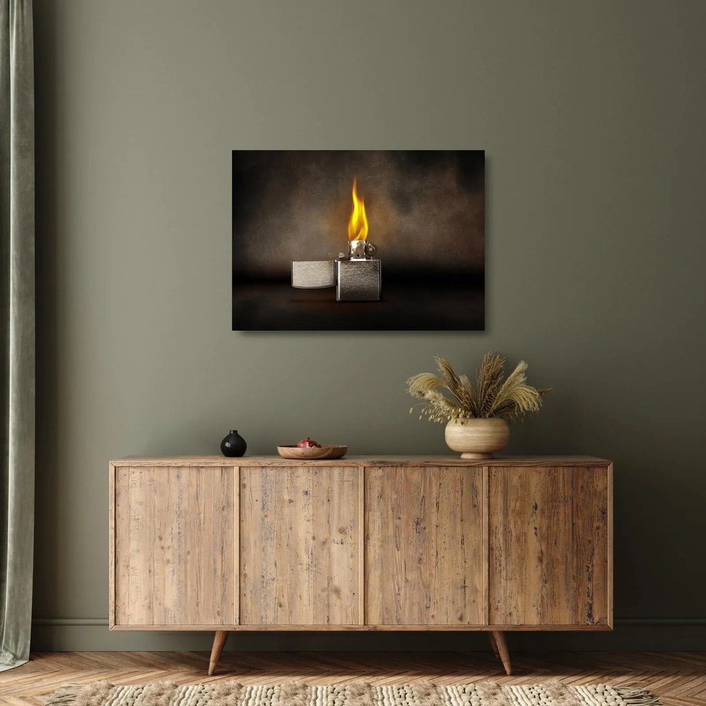 Egy öngyújtó képe (üvegen) (70x50 cm)