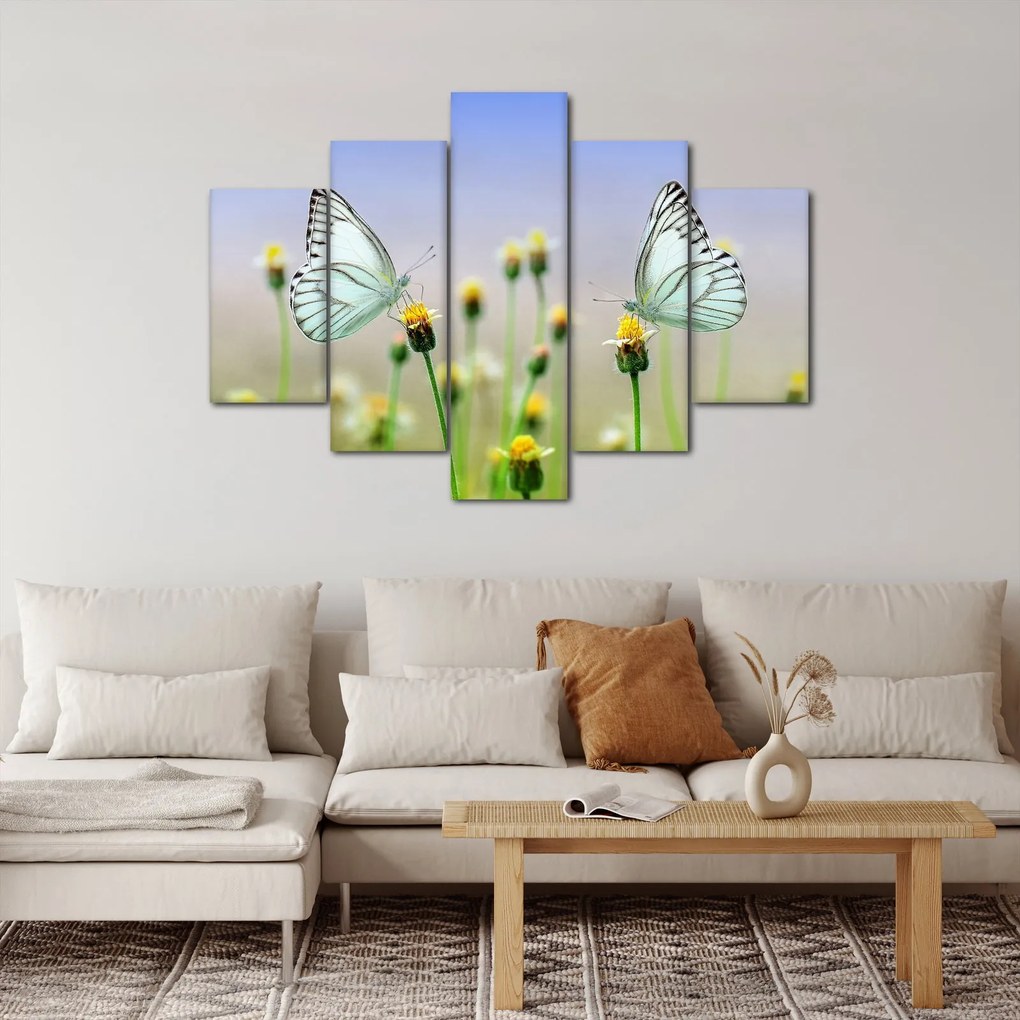 Pillangók eképe a virágon (150x105 cm)
