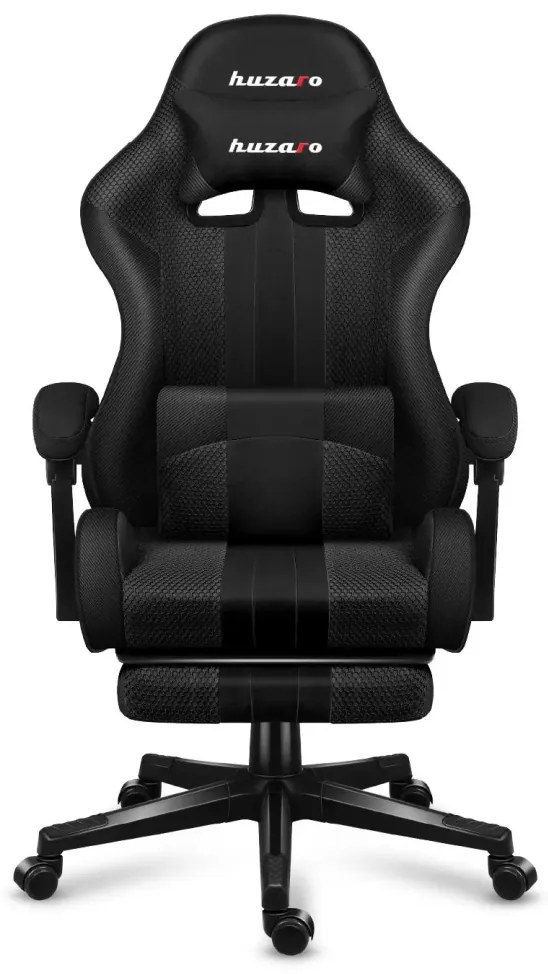 Gamer szék, Force szénhálós, lábtartóval, fekete carbon