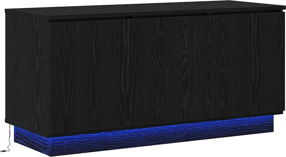 vidaXL TV szekrény Fekete tölgy 100 x 38 x 49 cm Faanyag