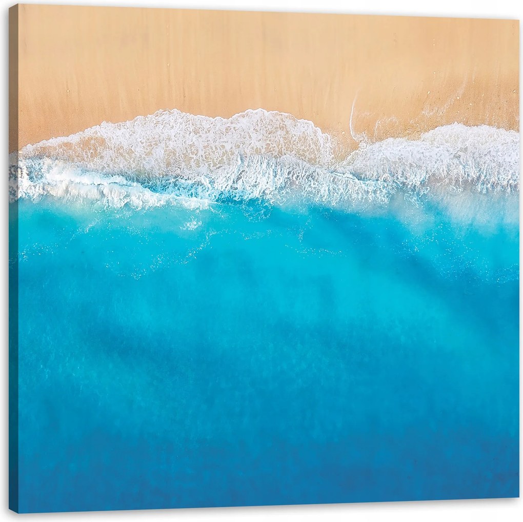 Vászonkép Napsütötte tengerpart Óceán víz 90X90 cm Ideális ajándék