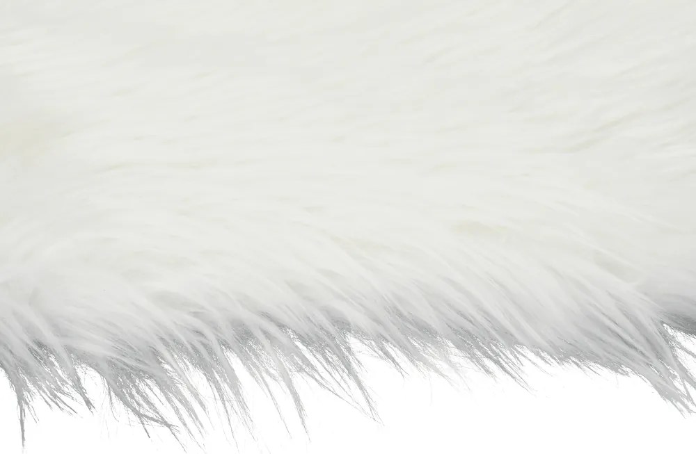 Műszőrme, fehér, 60x90, EBONY TYP 1