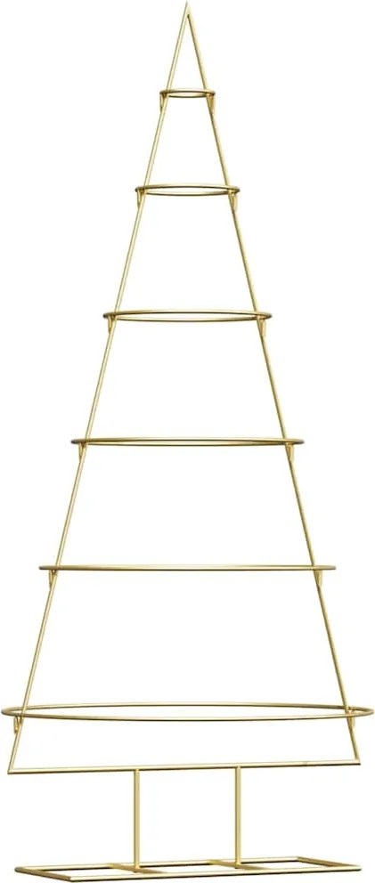 vidaXL Fém karácsonyfa állvánnyal Arany 148 cm Porszórt Acél