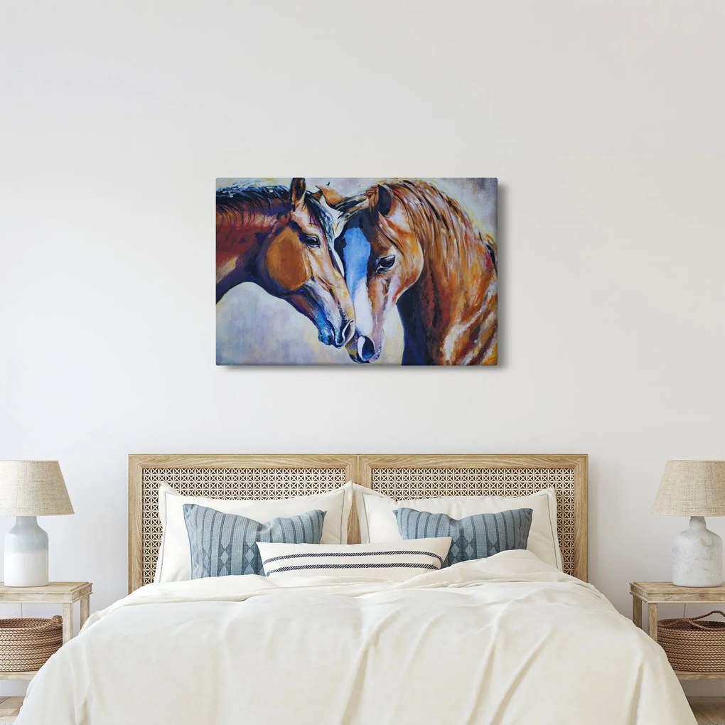 Kép - szerelmes lovak (90x60 cm)
