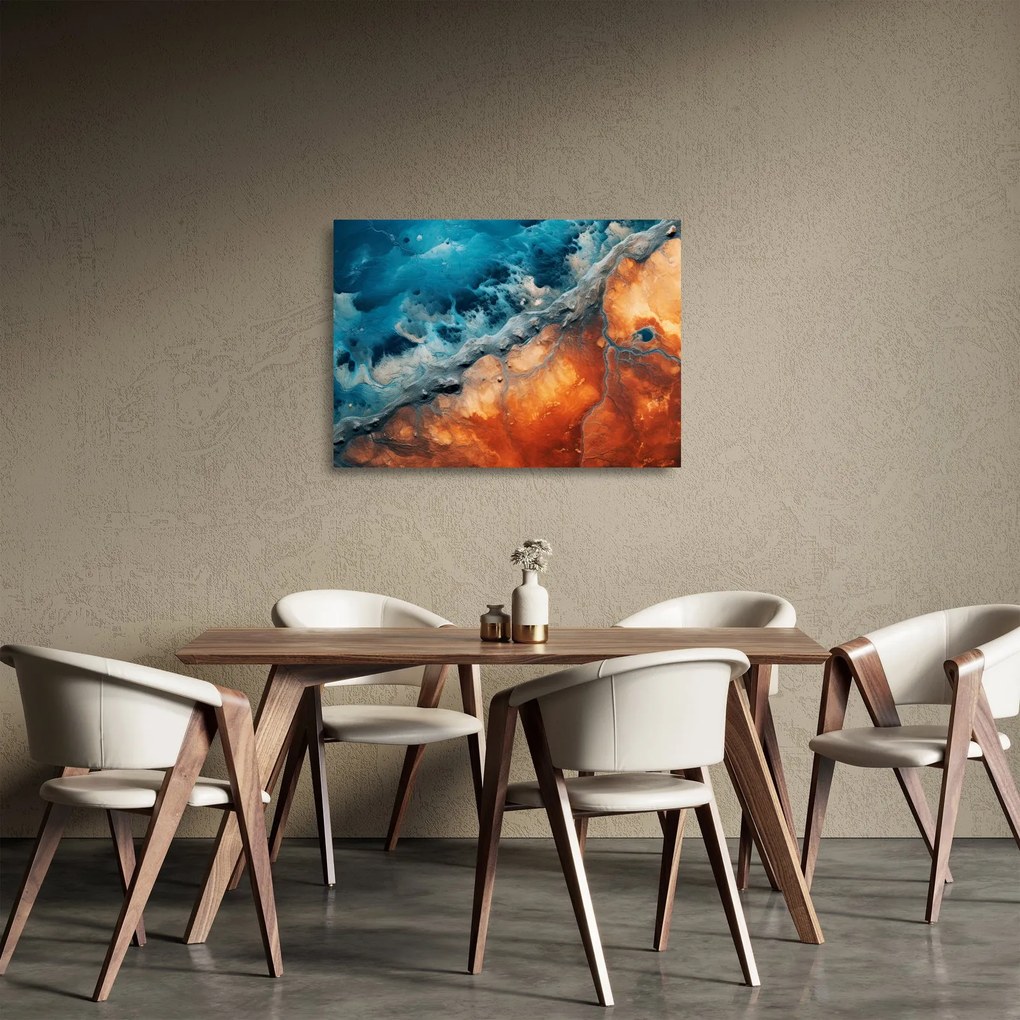 Üveg kép - Víz és tűz (70x50 cm)