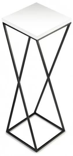 LOFT virágtartó állvány 70x24 cm fekete/fehér