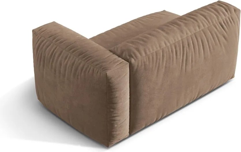 Világosbarna bársony kanapé modul (jobb oldali) Martina – Micadoni