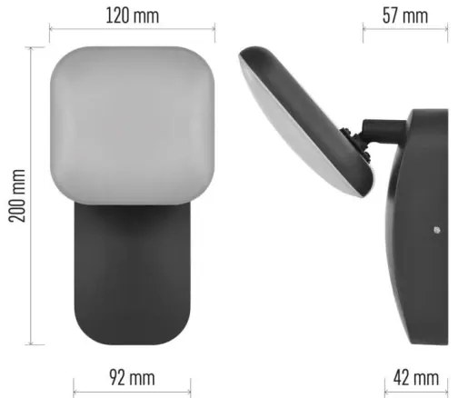 LED Kültéri flexibilis fali lámpa NIKA LED/12,5W/230V IP44