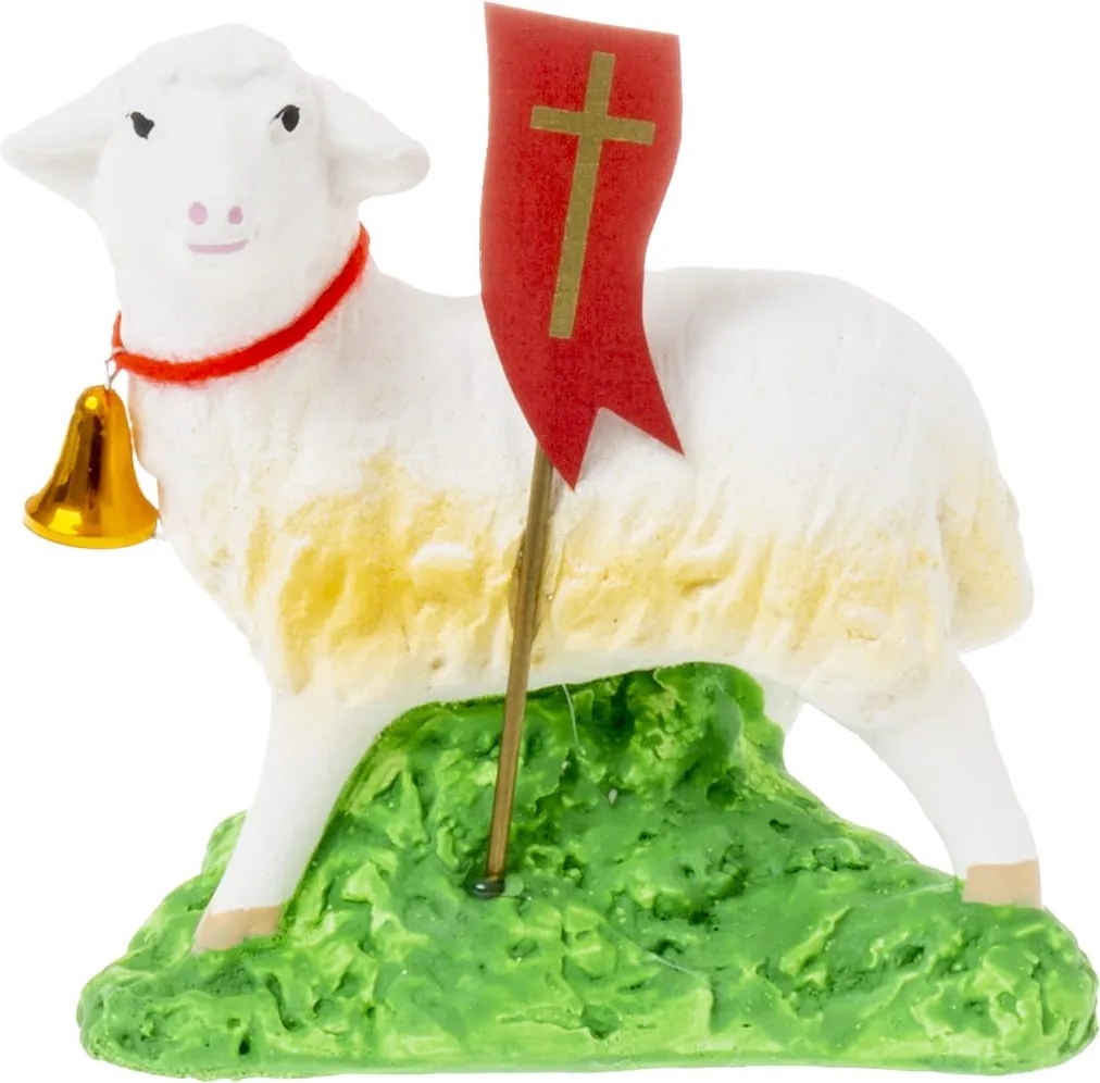 Húsvéti bárány gipsz figura Húsvét kosár nád az asztalra