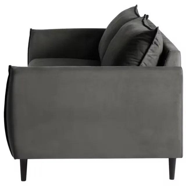Sötétszürke bársony kanapé 203 cm Juli – Ropez