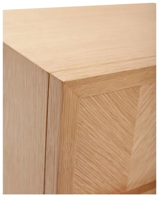 Natúr színű tölgyfa éjjeliszekrény Herringbone – Hübsch