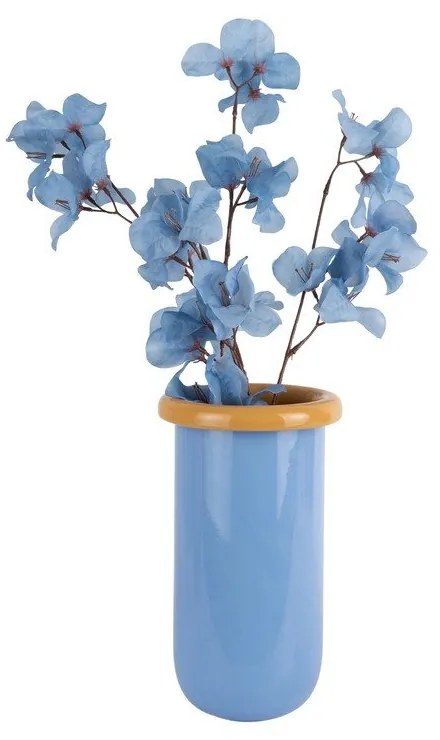 Kék üveg váza (magasság 25 cm) Plegado – PT LIVING