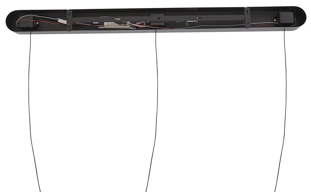 Fekete függőlámpa mokkaszínnel, LED-del, 3 lépésben dimmelhető, 3 izzós, Easylift - Witch