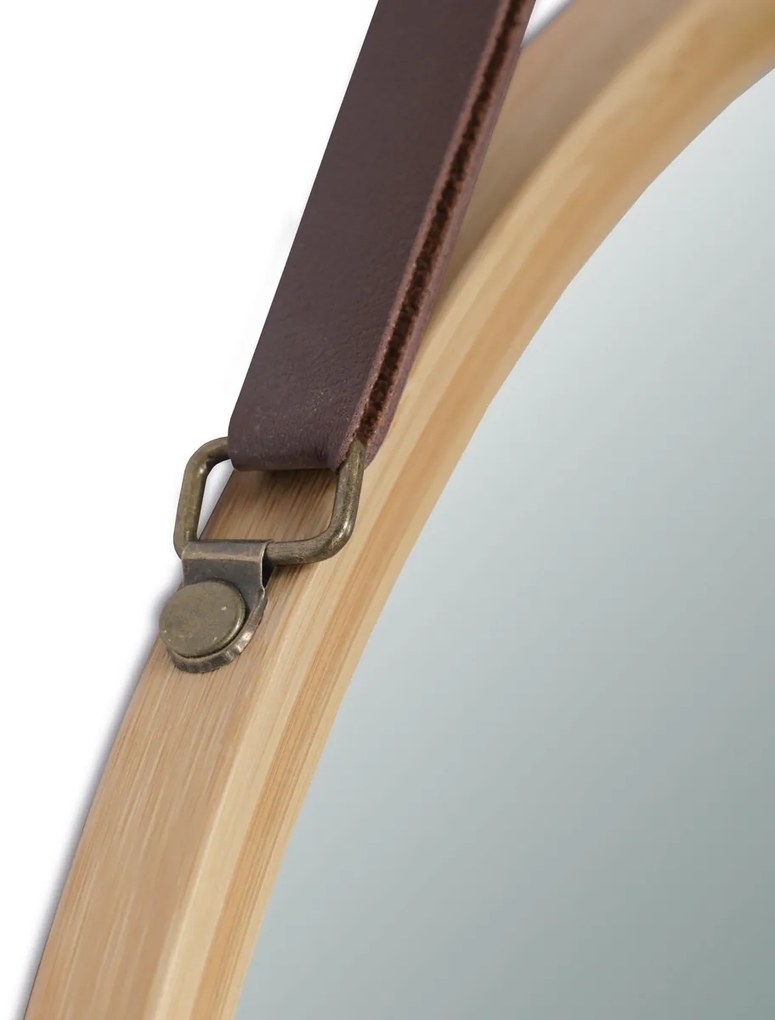 Fali tükör B053 NAT, bambusz