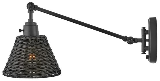 Hinkley HK-ARTI-1W-BK-BR - Fali spotlámpa ARTI 1xE27/60W/230V fekete